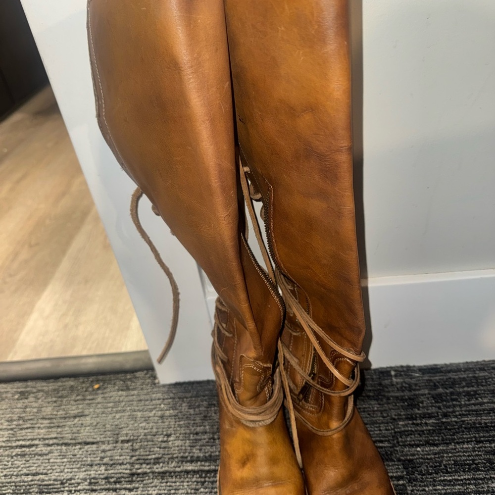 Freebird Tan Over the Knee Boots